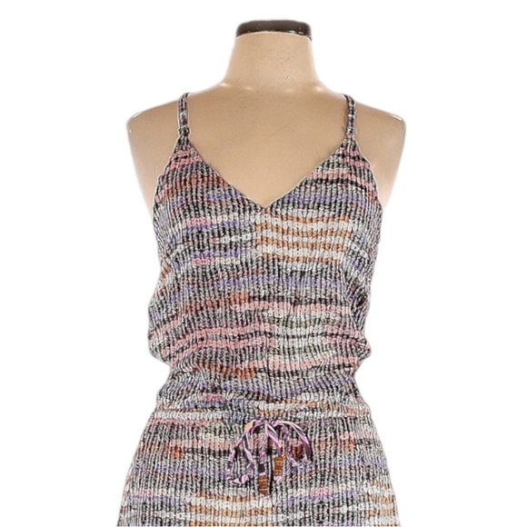 Maaji Boho Beachy Lightweight Racerback Maxi Dress Size L Vacation Multicolor - Picture 3 of 9